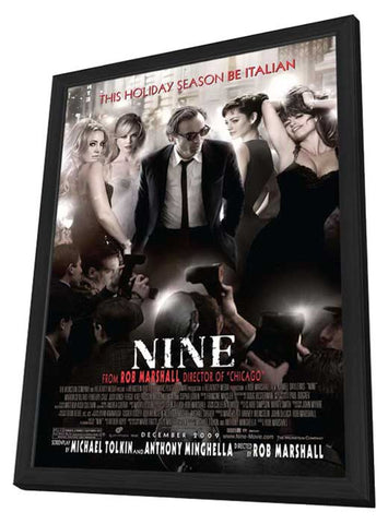 Nine 27 x 40 Movie Poster - Style A - in Deluxe Wood Frame