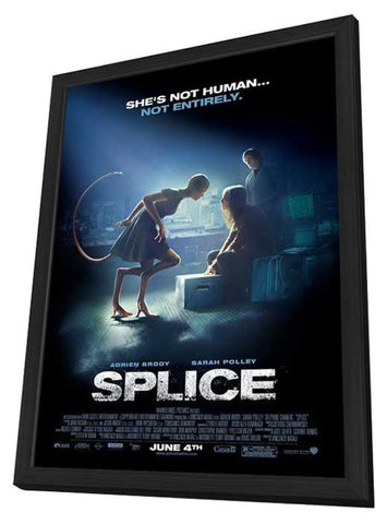 Splice 27 x 40 Movie Poster - Style B - in Deluxe Wood Frame