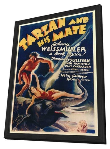 Tarzan and His Mate 11 x 17 Movie Poster - Style A - in Deluxe Aluminum Frame