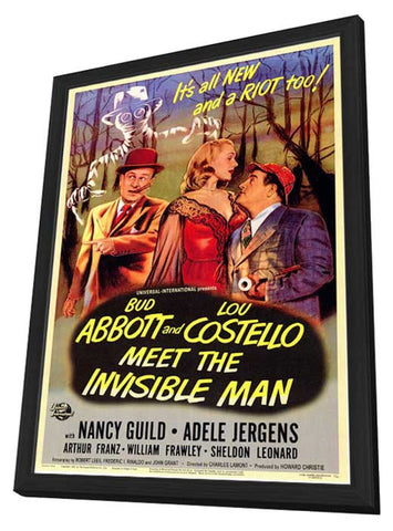 Abbott & Costello Meet the Invisible Man 11 x 17 Movie Poster - Style A - in Deluxe Aluminum Frame