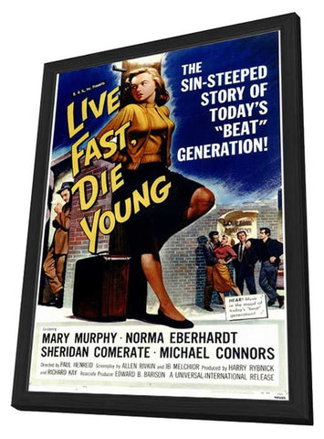 Live Fast, Die Young 11 x 17 Movie Poster - Style A - in Deluxe Wood Frame