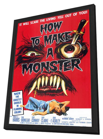 How to Make a Monster 11 x 17 Movie Poster - Style A - in Deluxe Wood Frame
