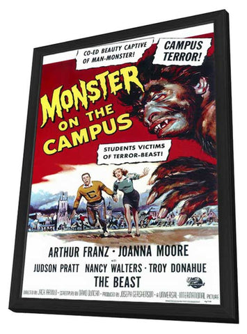 Monster on the Campus 11 x 17 Movie Poster - Style A - in Deluxe Wood Frame