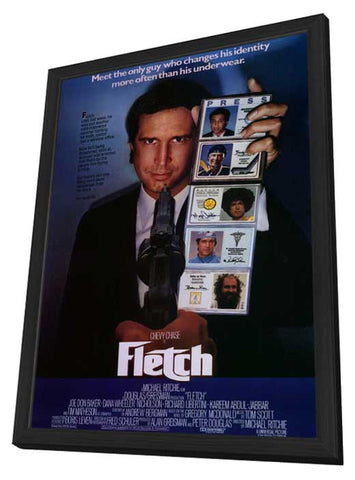 Fletch 11 x 17 Movie Poster - Style A - in Deluxe Wood Frame