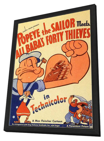 Popeye the Sailor Meets Ali Baba and the Forty Thieves 11 x 17 Movie Poster - Style B - in Deluxe Aluminum Frame