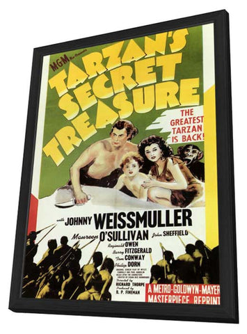 Tarzan's Secret Treasure 11 x 17 Movie Poster - Style A - in Deluxe Aluminum Frame