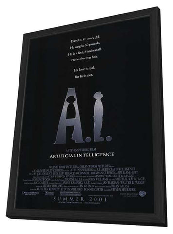 A. I.: Artificial Intelligence 11 x 17 Movie Poster - Style A - in Deluxe Wood Frame