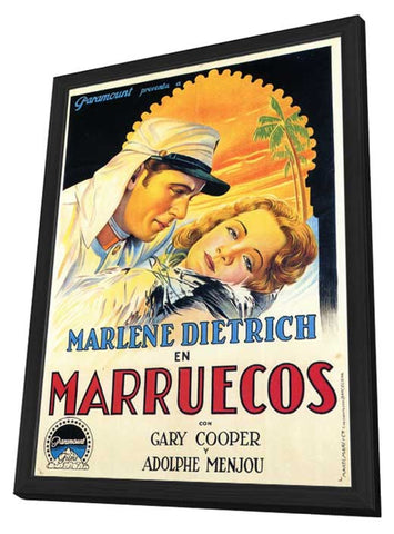 Morocco 11 x 17 Movie Poster - Spanish Style A - in Deluxe Aluminum Frame