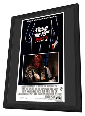Friday the 13th Part 2 11 x 17 Movie Poster - Australian Style A - in Deluxe Aluminum Frame