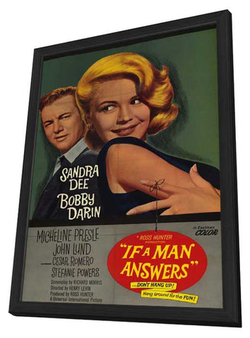 If a Man Answers 11 x 17 Movie Poster - Style A - in Deluxe Wood Frame