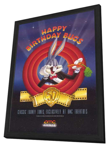 AMC Theatres Bugs Bunny's 50th 11 x 17 Movie Poster - Style A - in Deluxe Wood Frame