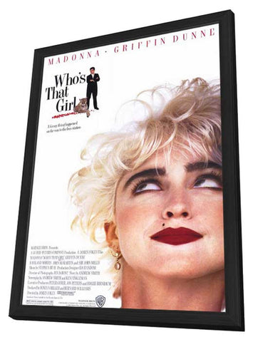 Who's That Girl? 11 x 17 Movie Poster - Style A - in Deluxe Wood Frame