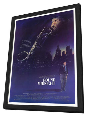 Round Midnight 11 x 17 Movie Poster - Style A - in Deluxe Wood Frame