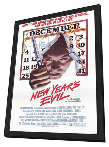 New Year's Evil 11 x 17 Movie Poster - Style A - in Deluxe Wood Frame