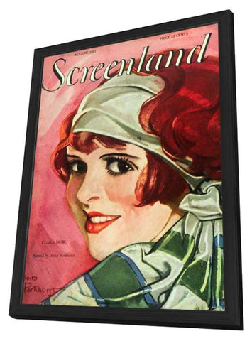 Clara Bow 11 x 17 Screenland Magazine Cover 1920's Style A - in Deluxe Wood Frame