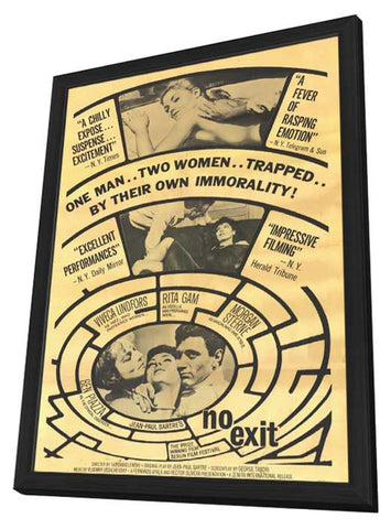 No Exit 11 x 17 Movie Poster - Style A - in Deluxe Wood Frame