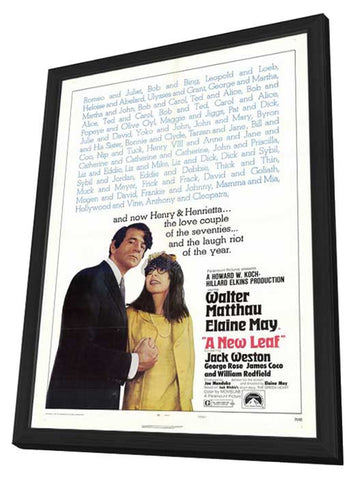 A New Leaf 11 x 17 Movie Poster - Style A - in Deluxe Wood Frame