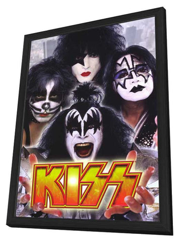 KISS 11 x 17 Music Poster - Style B - in Deluxe Wood Frame