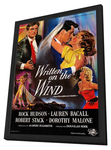 Written on the Wind 11 x 17 Movie Poster - Spanish Style A - in Deluxe Aluminum Frame
