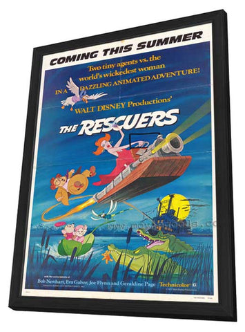 The Rescuers 11 x 17 Movie Poster - Style E - in Deluxe Aluminum Frame