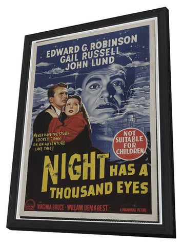 Night Has a Thousand Eyes 11 x 17 Movie Poster - Australian Style A - in Deluxe Aluminum Frame
