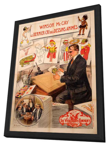 Winsor McCay, the Famous Cartoonist of the N.Y. Herald and His Moving Comics 11 x 17 Movie Poster - French Style A - in Deluxe Aluminum Frame