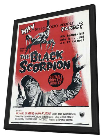 The Black Scorpion 11 x 17 Movie Poster - Australian Style A - in Deluxe Wood Frame