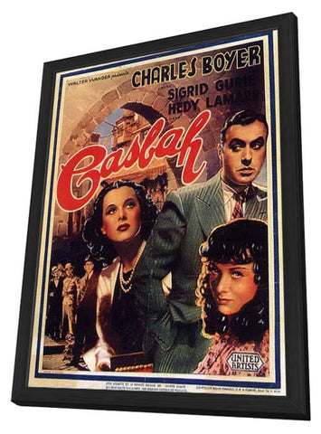 Algiers 11 x 17 Movie Poster - Belgian Style A - in Deluxe Aluminum Frame