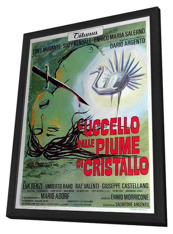 The Bird with the Crystal Plumage 11 x 17 Movie Poster - Italian Style A - in Deluxe Aluminum Frame