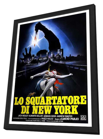 New York Ripper 11 x 17 Movie Poster - Italian Style A - in Deluxe Aluminum Frame