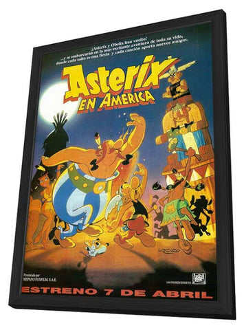 Asterix Conquers America 11 x 17 Movie Poster - Spanish Style A - in Deluxe Aluminum Frame