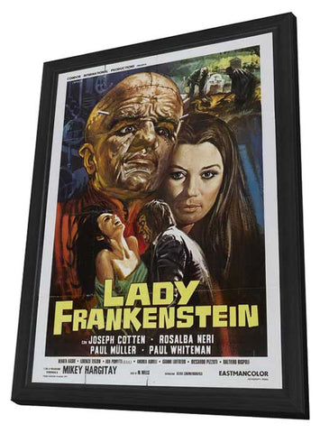 Lady Frankenstein 11 x 17 Movie Poster - Style B - in Deluxe Wood Frame