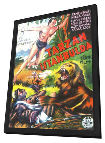 Tarzan in Istanbul 11 x 17 Movie Poster - Turkish Style A - in Deluxe Aluminum Frame