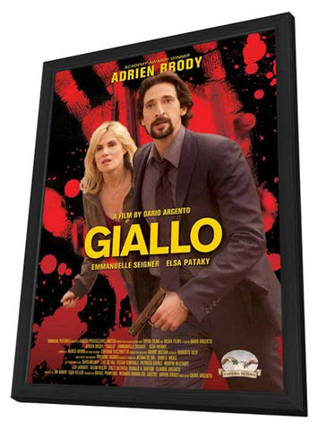 Giallo 11 x 17 Movie Poster - Style A - in Deluxe Aluminum Frame