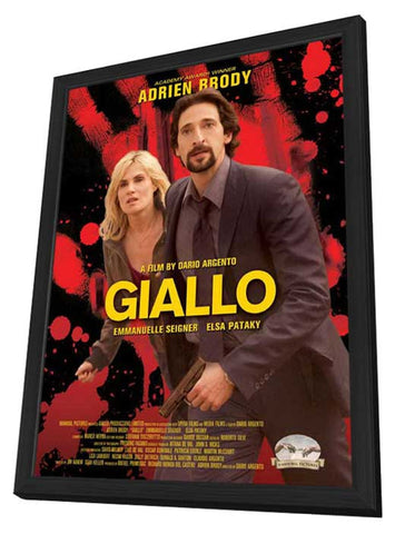 Giallo 11 x 17 Movie Poster - Style A - in Deluxe Wood Frame