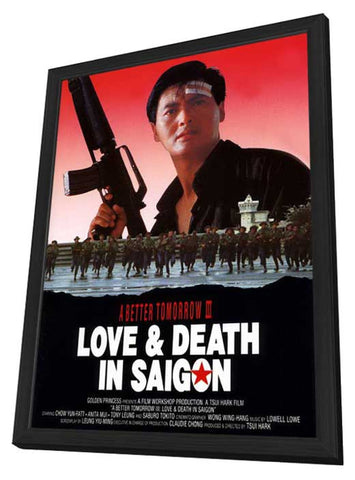 A Better Tomorrow III: Love and Death in Saigon 11 x 17 Movie Poster - Hong Kong Style A - in Deluxe Aluminum Frame