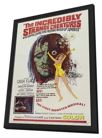 The Incredibly Strange Creature: Or Why I Stopped Living and Became a Mixed-up Zombie 11 x 17 Movie Poster - Style A - in Deluxe Aluminum Frame