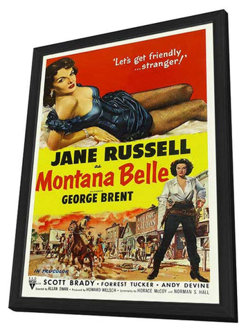 Montana Belle 11 x 17 Movie Poster - Style B - in Deluxe Aluminum Frame
