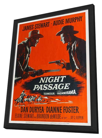 Night Passage 11 x 17 Movie Poster - Style B - in Deluxe Aluminum Frame