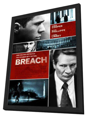 Breach 11 x 17 Movie Poster - Style E - in Deluxe Wood Frame