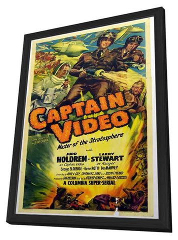 Captain Video, Master of the Stratosphere 11 x 17 Movie Poster - Style B - in Deluxe Aluminum Frame
