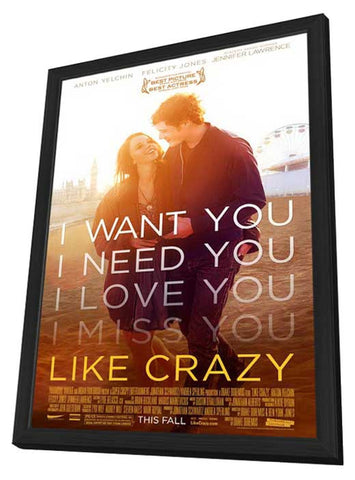 Like Crazy 11 x 17 Movie Poster - Style A - in Deluxe Aluminum Frame