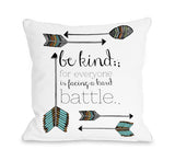 Be Kind Arrows - Multi Throw Pillow by Pen & Paint