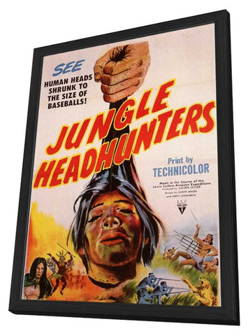 Jungle Headhunters 11 x 17 Movie Poster - Style A - in Deluxe Aluminum Frame