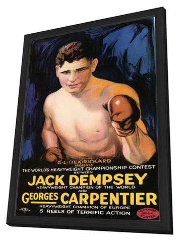 Jack Dempsey vs. Georges Carpenter 11 x 17 Movie Poster - Style A - in Deluxe Aluminum Frame