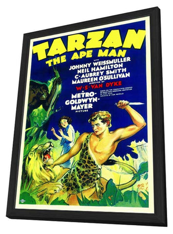 Tarzan The Ape Man 11 x 17 Movie Poster - Style A - in Deluxe Wood Frame