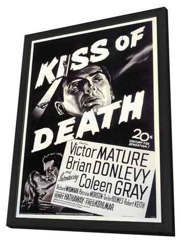 The Kiss of Death 11 x 17 Movie Poster - Style A - in Deluxe Aluminum Frame