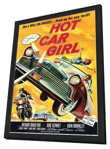 Hot Car Girl 11 x 17 Movie Poster - Style A - in Deluxe Aluminum Frame