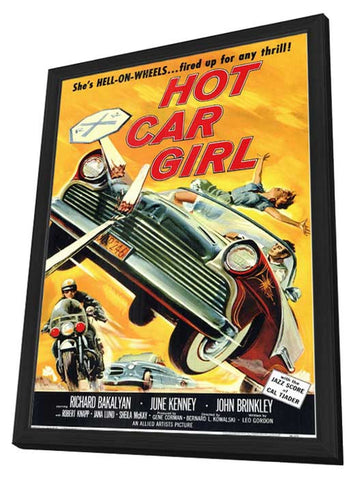 Hot Car Girl 11 x 17 Movie Poster - Style A - in Deluxe Wood Frame