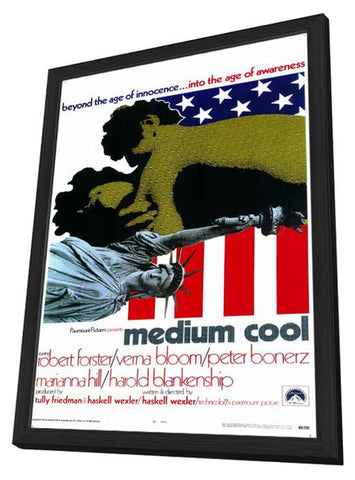 Medium Cool 11 x 17 Movie Poster - Style A - in Deluxe Wood Frame